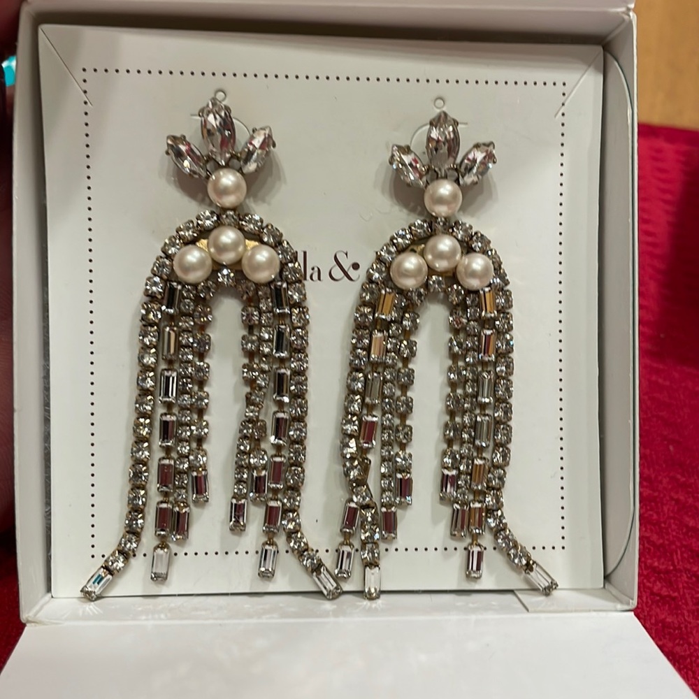 Stella & Dot Crystal Waterfall Earrings